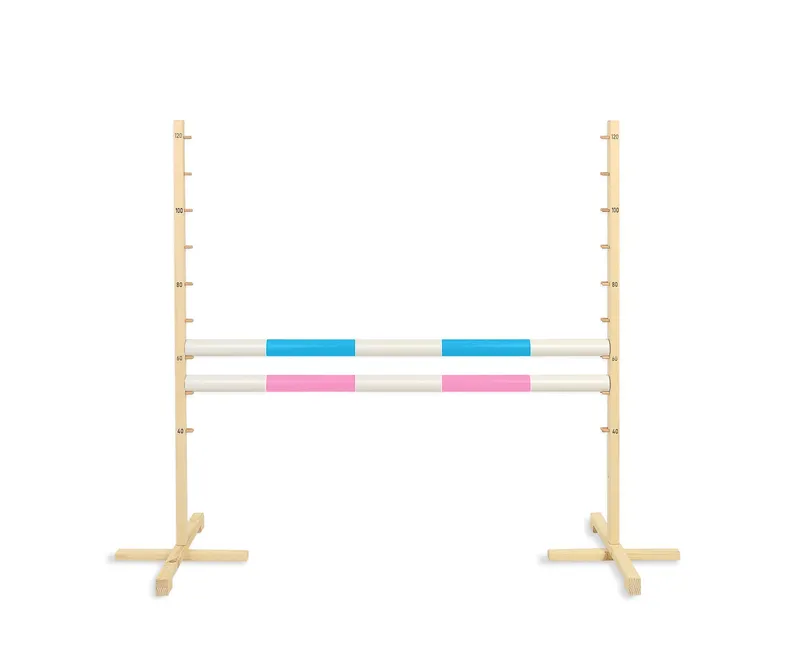 Przeszkoda Skokowa Do Hobby Horse 120cm, Dwie Belki Jasny Róż TUM-TUM