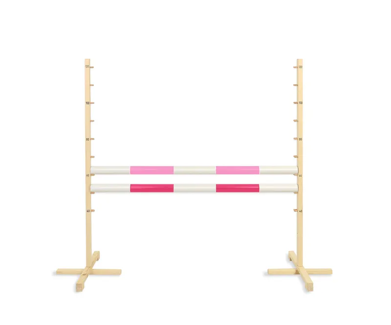 Przeszkoda Skokowa Do Hobby Horse 120cm, Dwie Belki Jasny Róż TUM-TUM