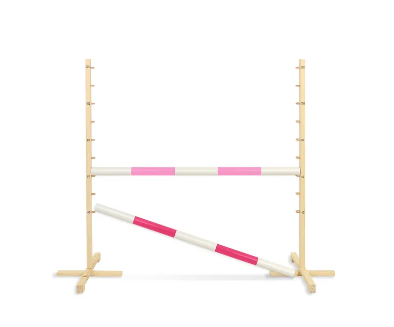Przeszkoda Skokowa Do Hobby Horse 120cm, Dwie Belki Jasny Róż TUM-TUM