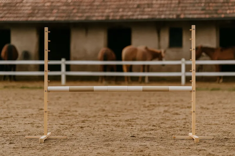 Przeszkoda Skokowa Do Hobby Horse 160cm, H-120 cm, Belka TUM-TUM - Beżowa