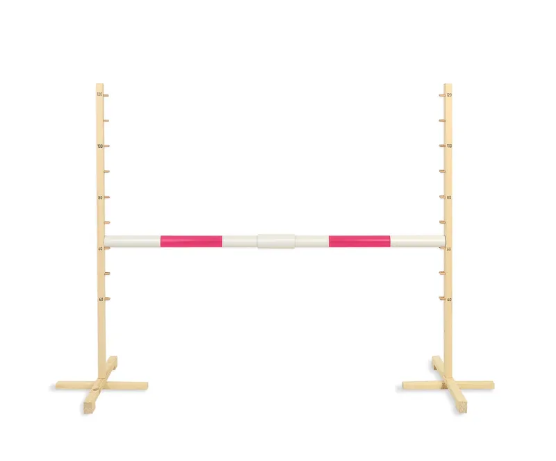Przeszkoda Skokowa Do Hobby Horse 160cm, H-120 cm, Belka TUM-TUM - Różowa