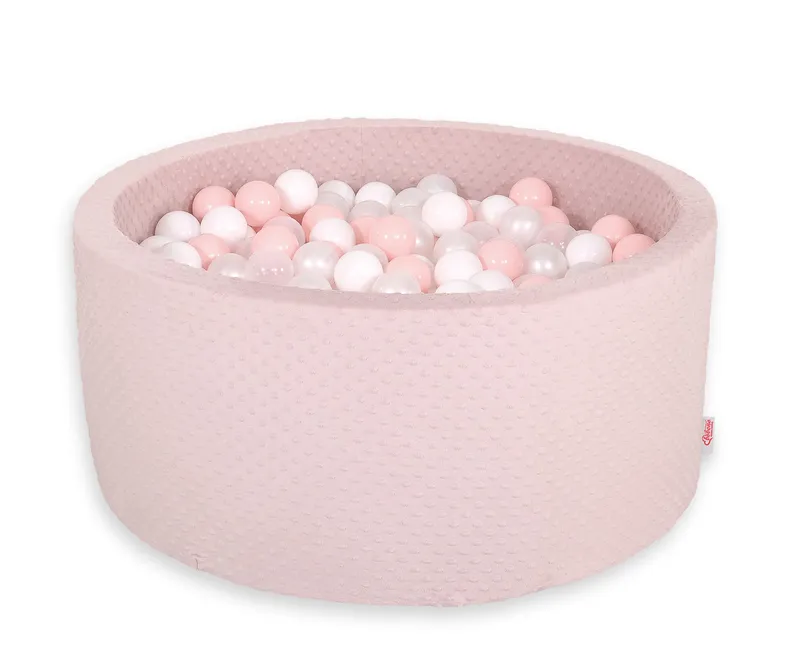 Suchy Basen Minky H-40 cm Piłkami 200SZT.- Brudny TUM-TUM - Różowy