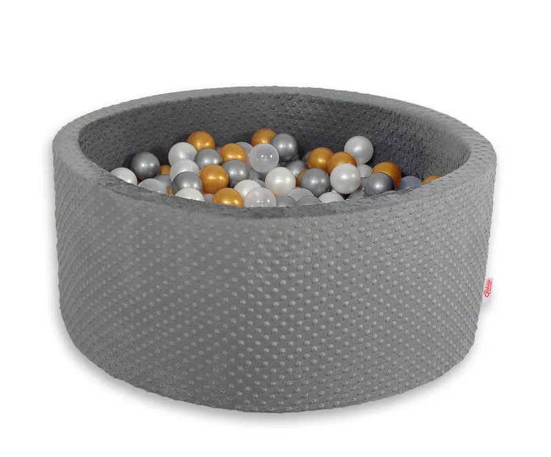 Suchy Basen Minky H-40 cm Piłkami 200SZT.- Ciemnoszary TUM-TUM