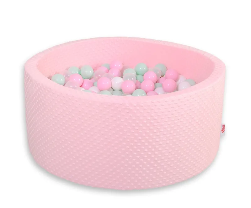 Suchy Basen Minky H-40 cm Piłkami 200SZT.- TUM-TUM - Różowy