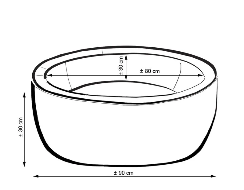 Suchy Basen Minky H-30 cm Piłkami 300szt. TUM-TUM - Miętowy