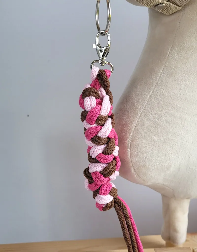 Uwiąz Dla Konia Hobby Horse Pleciony Ze Sznurka Jasny Róż/ Róż/ TUM-TUM