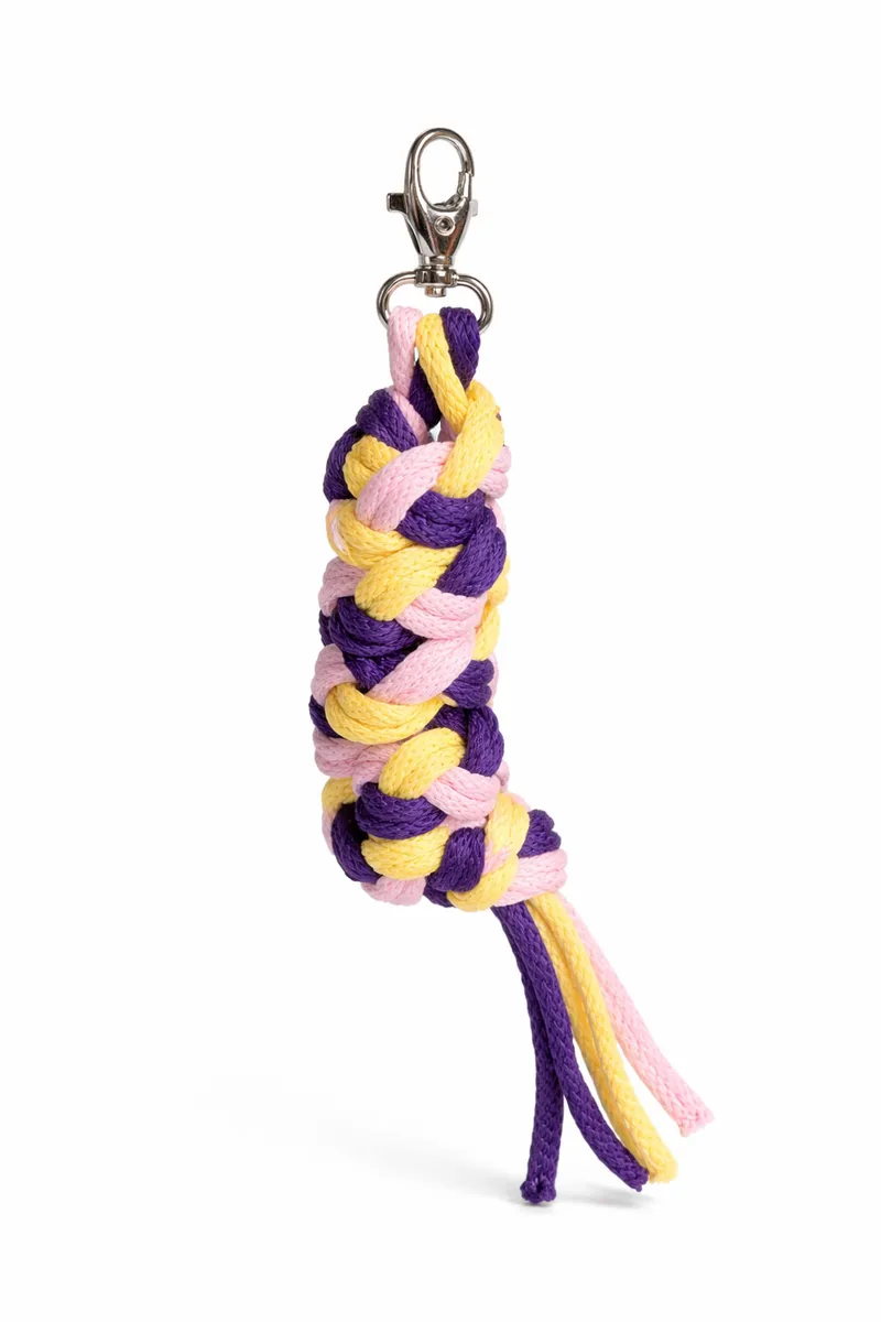 Uwiąz Dla Konia Hobby Horse Pleciony Ze Sznurka Jasny Róż/ TUM-TUM - Żółty