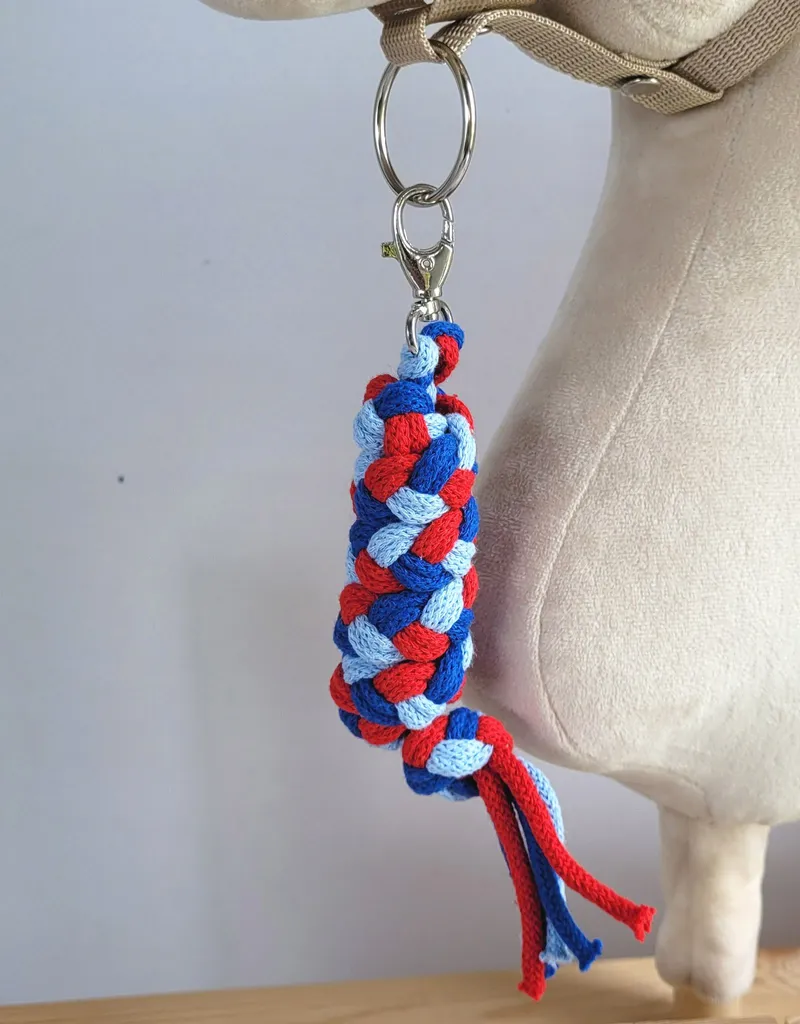 Uwiąz Dla Konia Hobby Horse Pleciony Ze Sznurka Błękit/ TUM-TUM - Czerwony