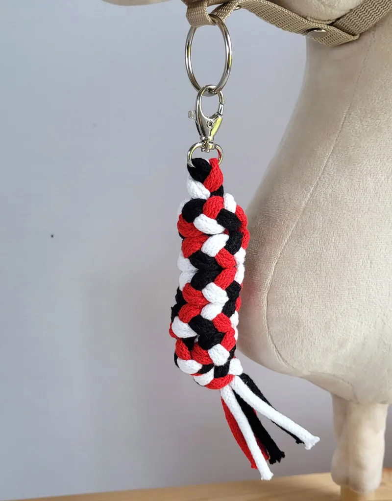 Uwiąz Dla Konia Hobby Horse Pleciony Ze Sznurka Czerwony/ Biały/ TUM-TUM