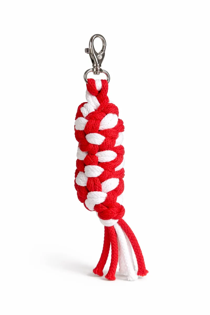 Uwiąz Dla Konia Hobby Horse Pleciony Ze Sznurka TUM-TUM - Biało-Czerwony