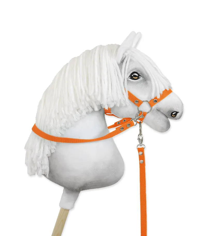 Wodze Dla Konia Hobby Horse TUM-TUM - Pomarańczowe