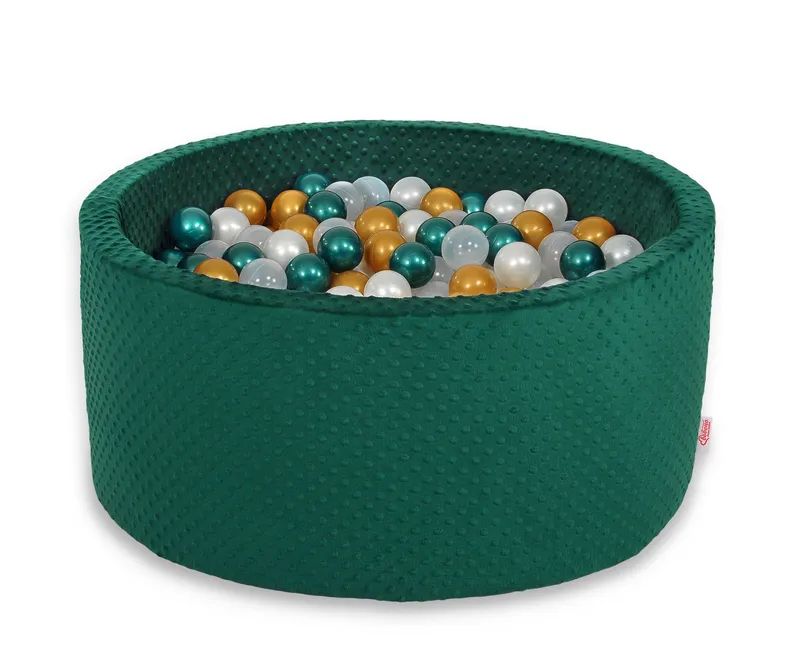 Suchy Basen Minky H-40 cm Piłkami 200SZT.- Zieleń Butelkowa TUM-TUM