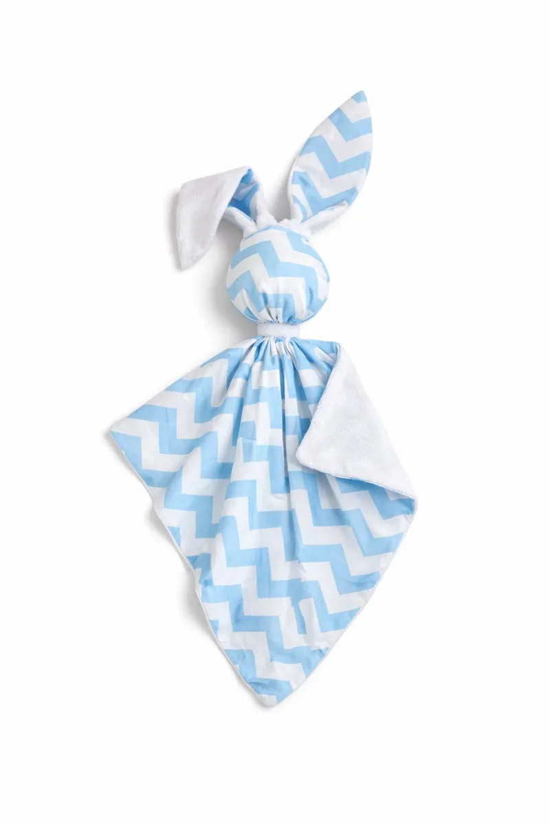 Zając Przytulanka Doudou Dwustronna Bawełna Minky Chevron TUM-TUM - Biały