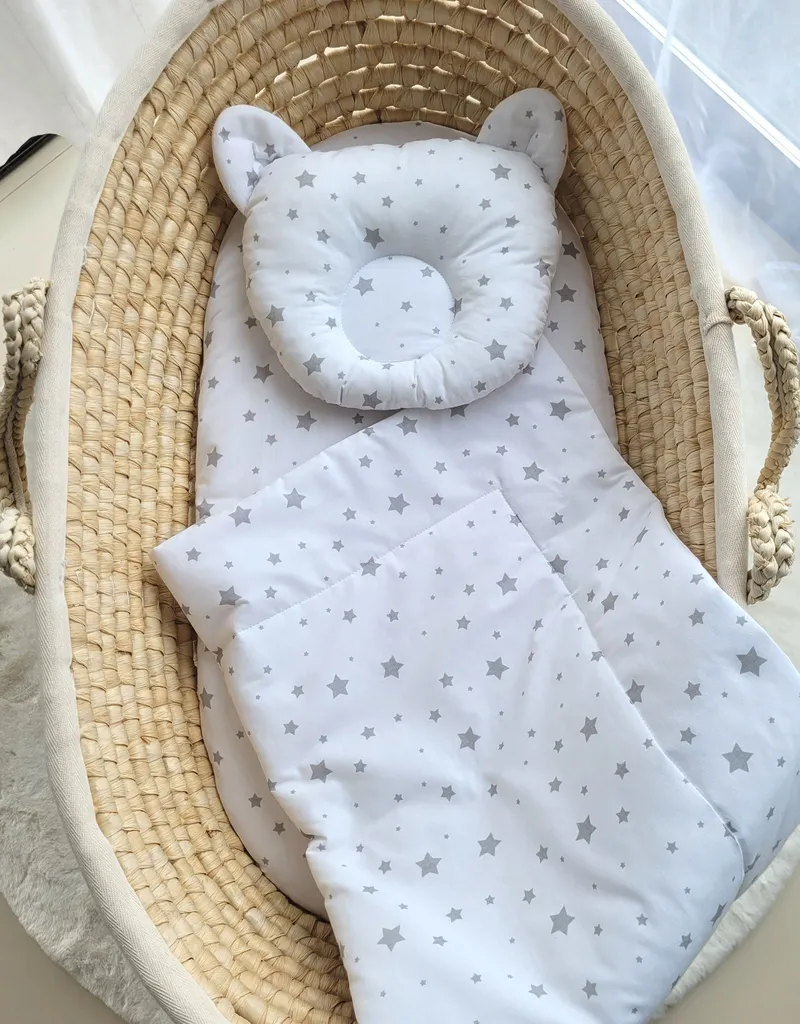 Kołderka Wypełnieniem Poduszka Profilowana Miś Zestaw 2CZ. Mini TUM-TUM