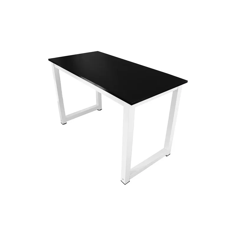 Biurko Loftowe Biało Czarne Metalowe Nogi MEBLIVA Rular 120 x 60 cm