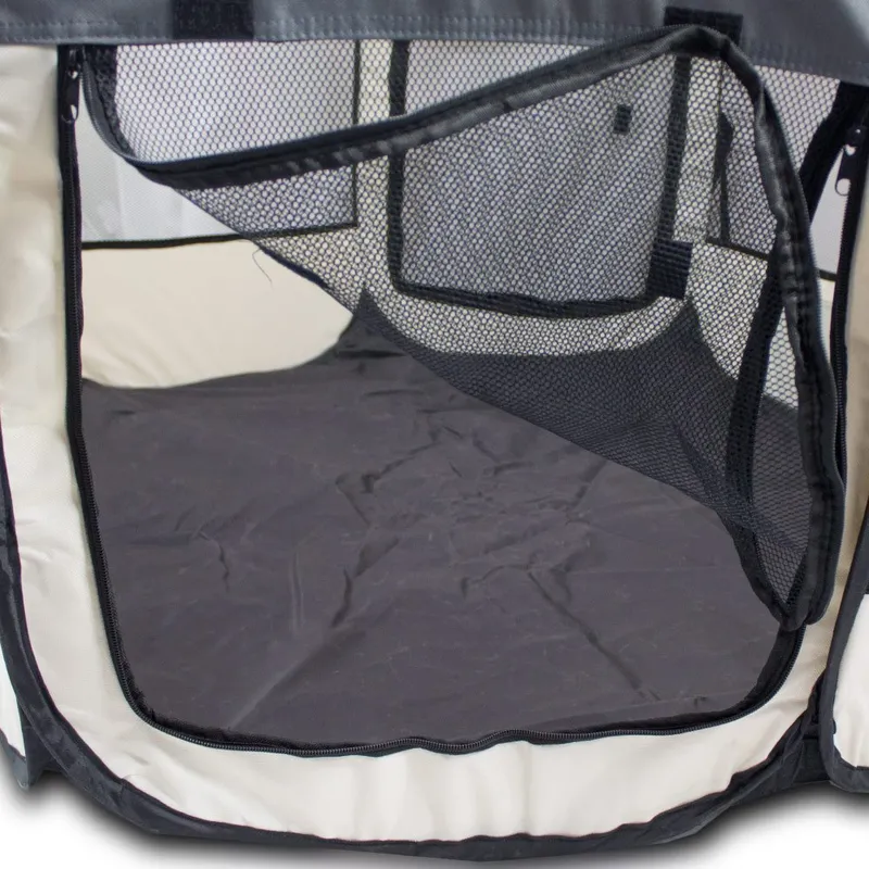 Kojec Dla Psa I Szczeniąt Składany 2 Wejścia ZOOJOY 125 cm - Czerwony
