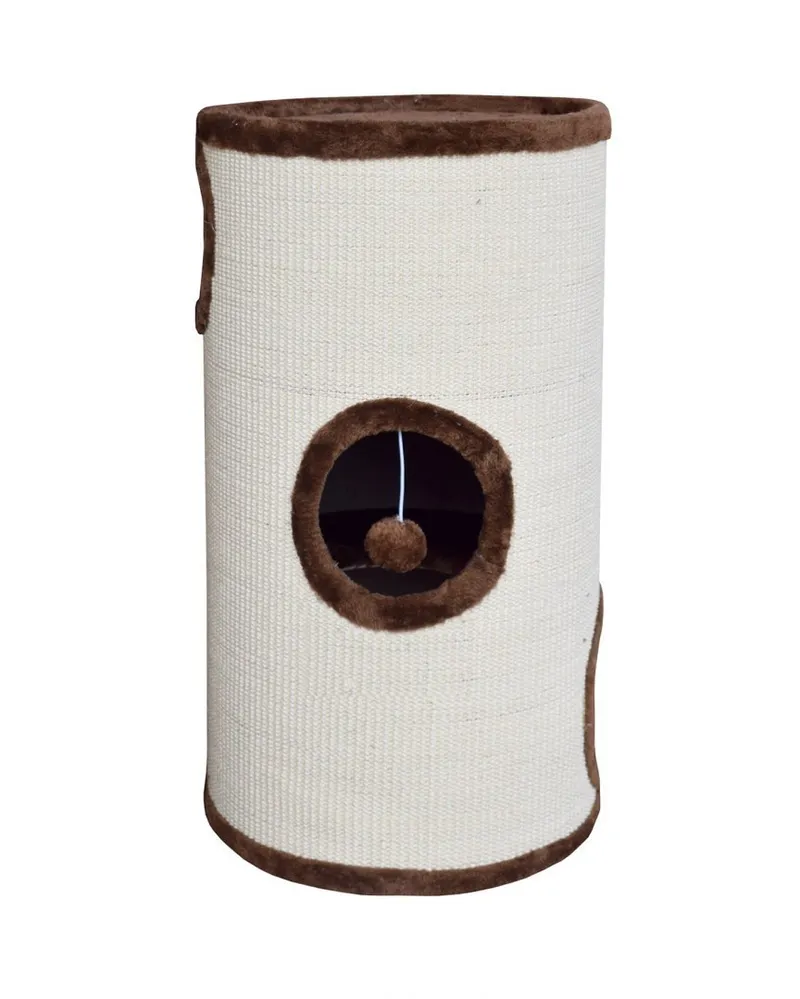 Drapak Tuba Dla Kota 3 Poziomy 3 Okienka Sizal ZOOJOY 70 cm - Brązowy