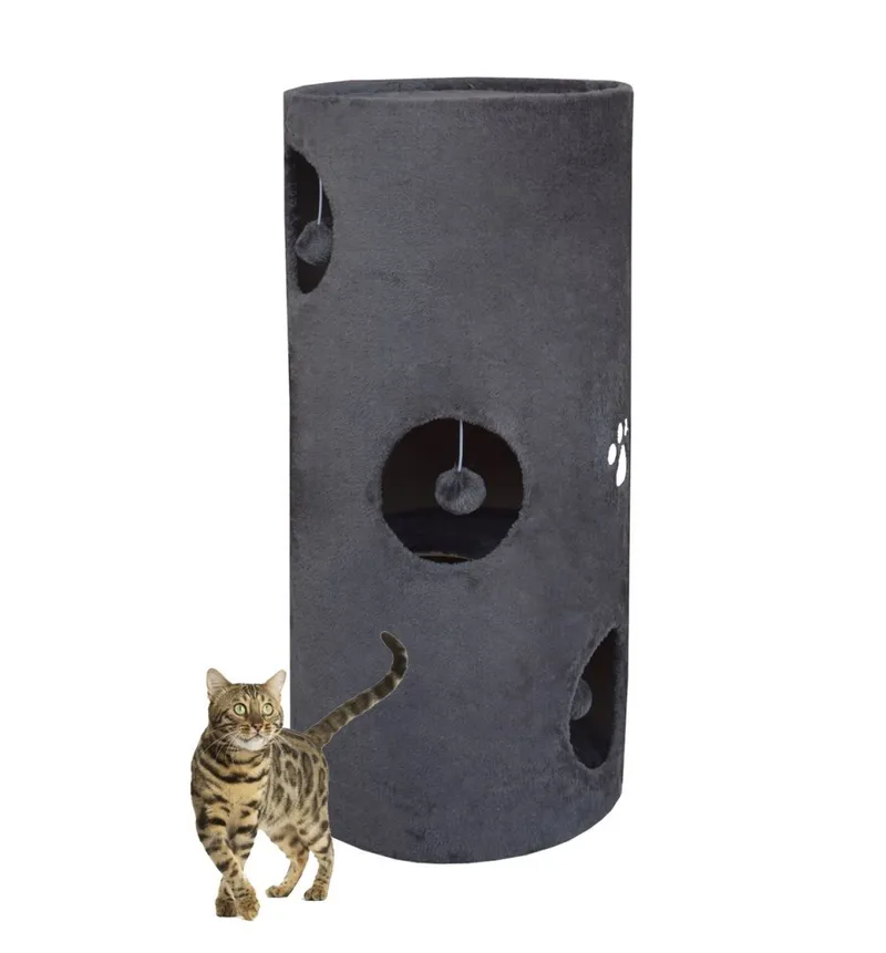 Drapak Tuba Wieża Dla Kota Siwy Plusz Sizal ZOOJOY 78 cm