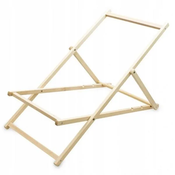 Leżak Plażowy Składany Regulowany GARDIVA Traken 122 x 59.5 x 7 cm - Czerwony