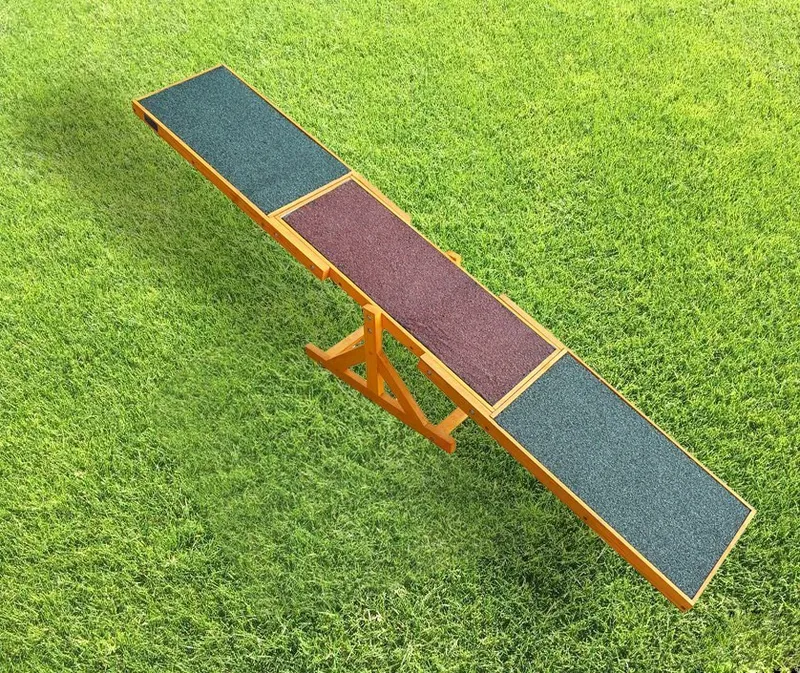 Równoważnia Huśtawka Agility Dla Psa Antypoślizgowa Drewniana ZOOJOY 180 cm