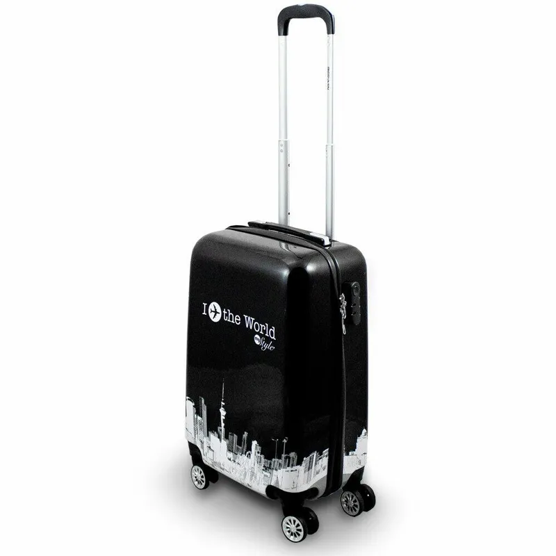 Zestaw Walizek Poliwęglanowych Czarno Białe MOVEMANIA Lonar 77 x 53 x 30 cm