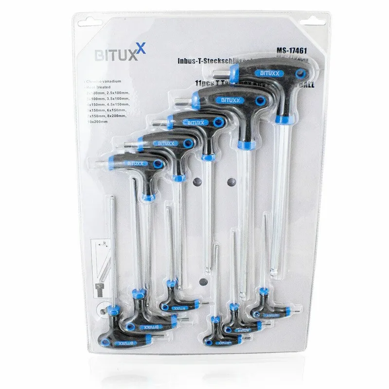 Imbusy Typu T 11 Elementów Stal Crv 2 Do 10 mm Ergonomiczne SELLTEO Way
