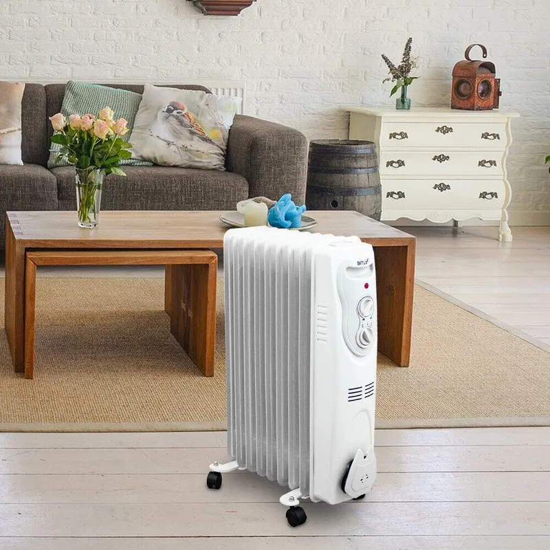 Elektryczny Grzejnik Olejowy 2000 w 9 Żeber SELLTEO Toledo - Biały