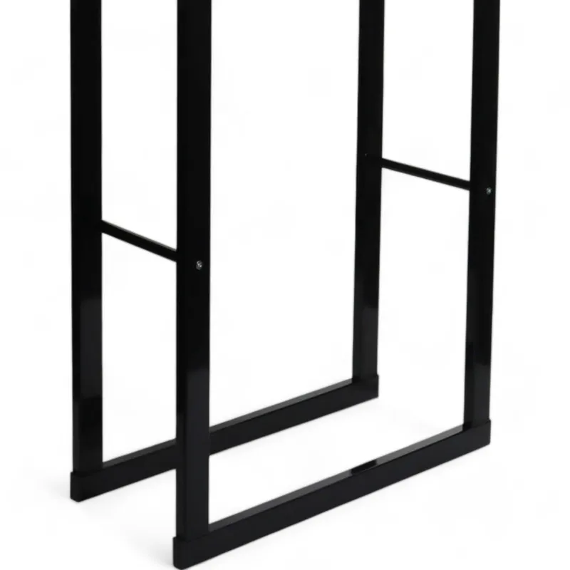 Stojak Na Drewno Kominkowe Stalowy Do Salonu SELLTEO Cedar 60 x 25 x 150 cm