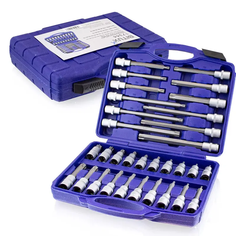 Zestaw Kluczy Nasadowych TORX Stalowy W Walizce 32 el SELLTEO Solid