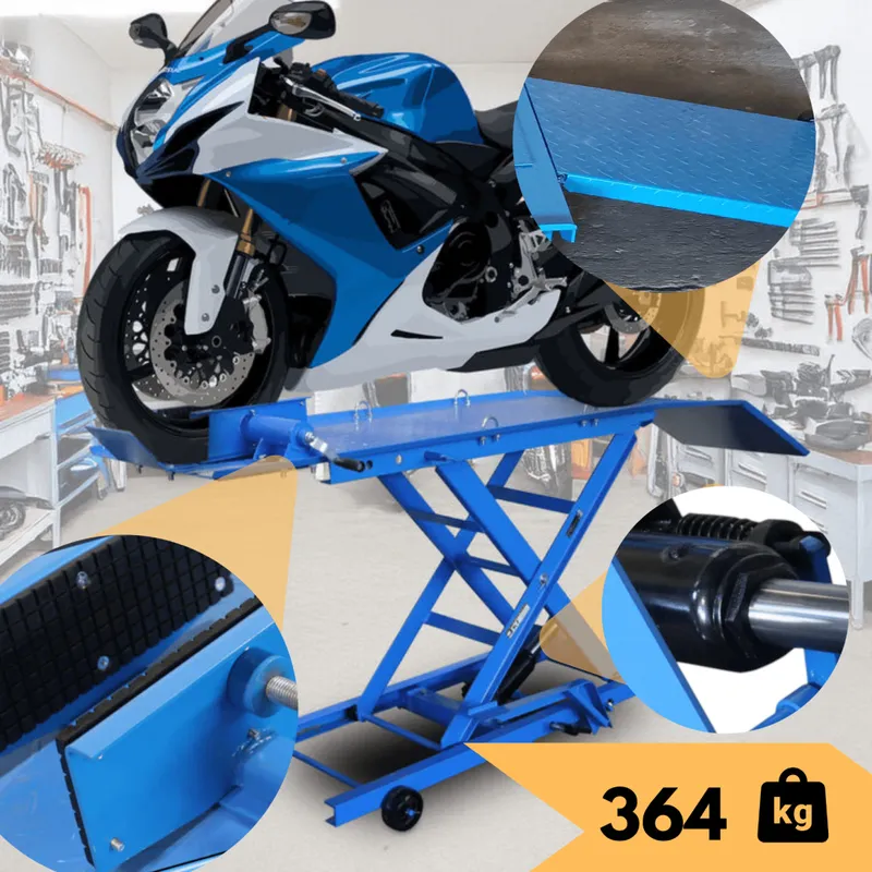 Podnośnik Motocyklowy Platformowy 364 kg Rampa SELLTEO Prato 140 x 49 cm