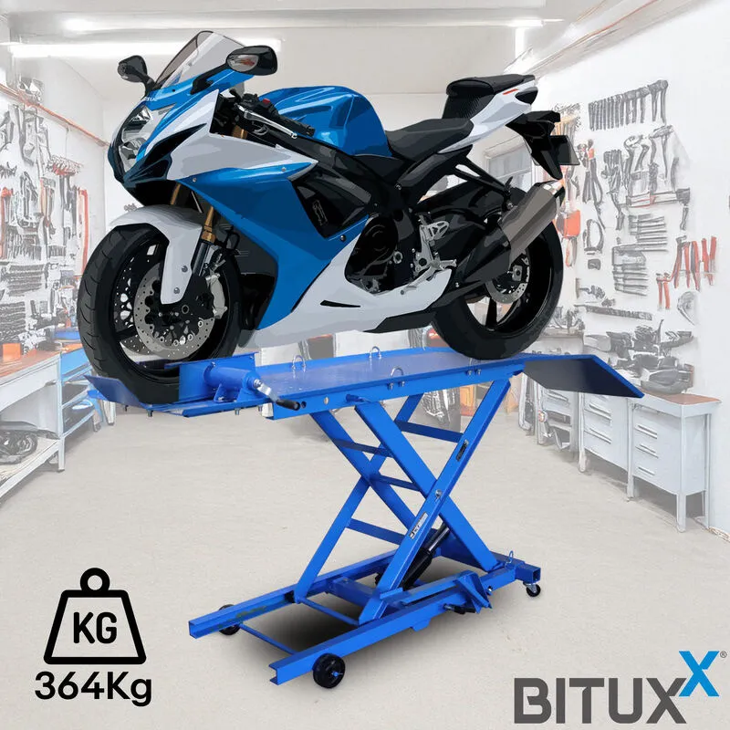 Podnośnik Motocyklowy Platformowy 364 kg Rampa SELLTEO Prato 140 x 49 cm