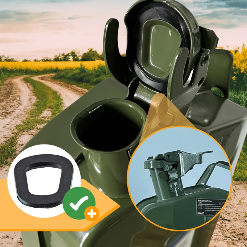 Kanister Metalowy 10 l Na Paliwo Stal DC03 Podwójne Zamknięcie SELLTEO Faro