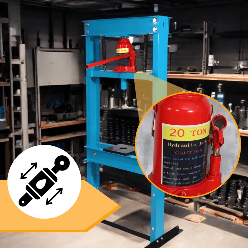 Prasa Hydrauliczna Warsztatowa Regulowana 20 Ton SELLTEO GANDIA