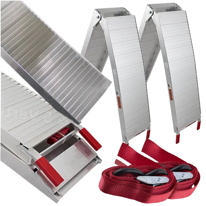 Najazdy Aluminiowe Składane 2 szt Do 680 kg Antypoślizgowe SELLTEO Pistoia