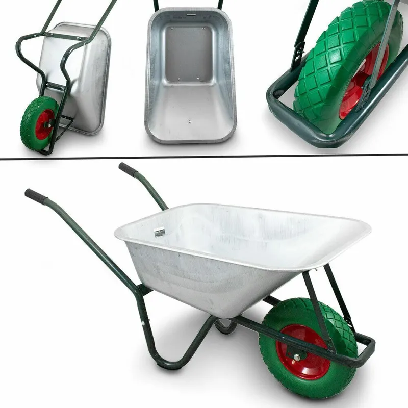 Taczka Budowlana Ogrodowa Stalowa GARDIVA Boden 100 l 250 kg 145 x 60 x 60 cm