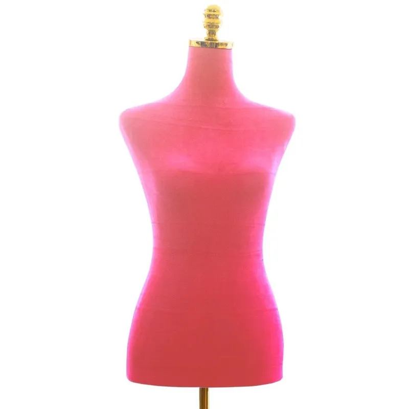 Manekin Krawiecki Regulowany 170 Do 190 cm Welur SELLTEO Wide - Różowy