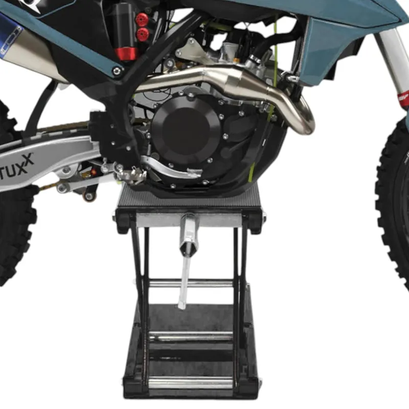 Podnośnik Nożycowy Korbowy Do Motocykla 450kg SELLTEO Risol - Grafitowy