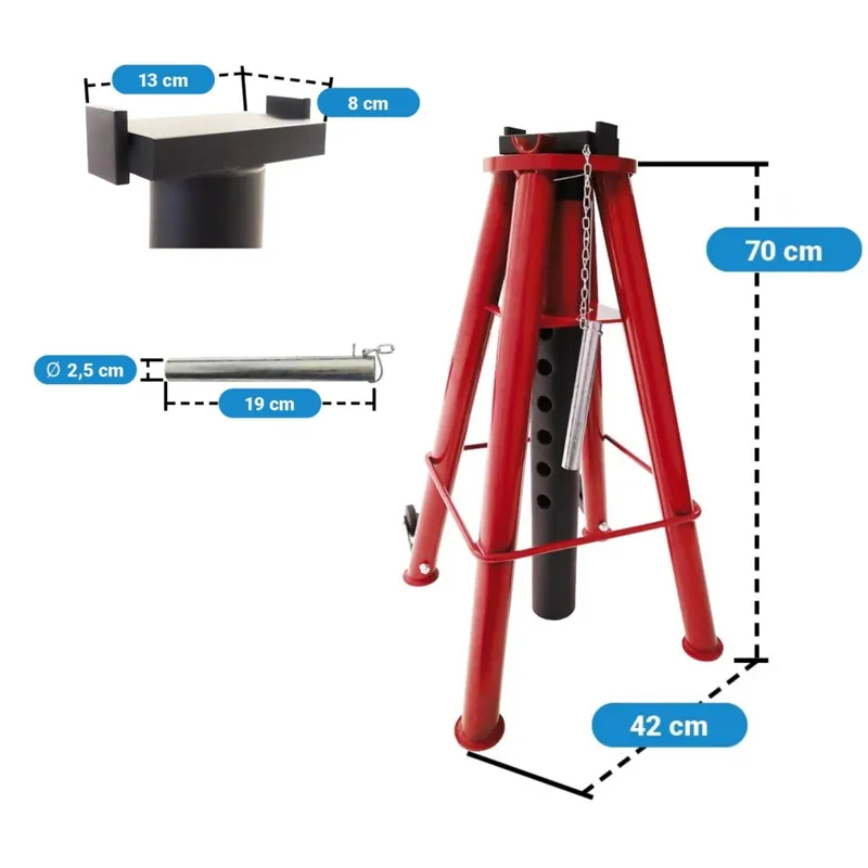 Kozioł Podporowy 12 Ton Stalowy Regulowany 74 Do 122 cm SELLTEO GANDIA