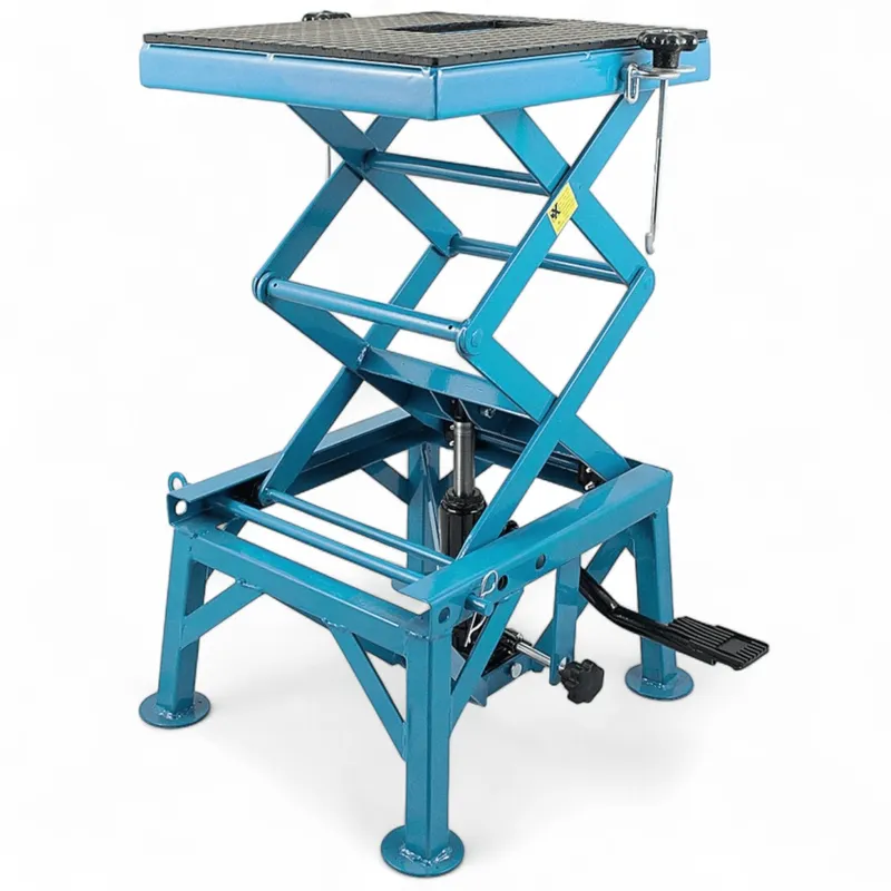 Podnośnik Motocyklowy Hydrauliczny SELLTEO Risol 135 kg 87 cm - Niebieski