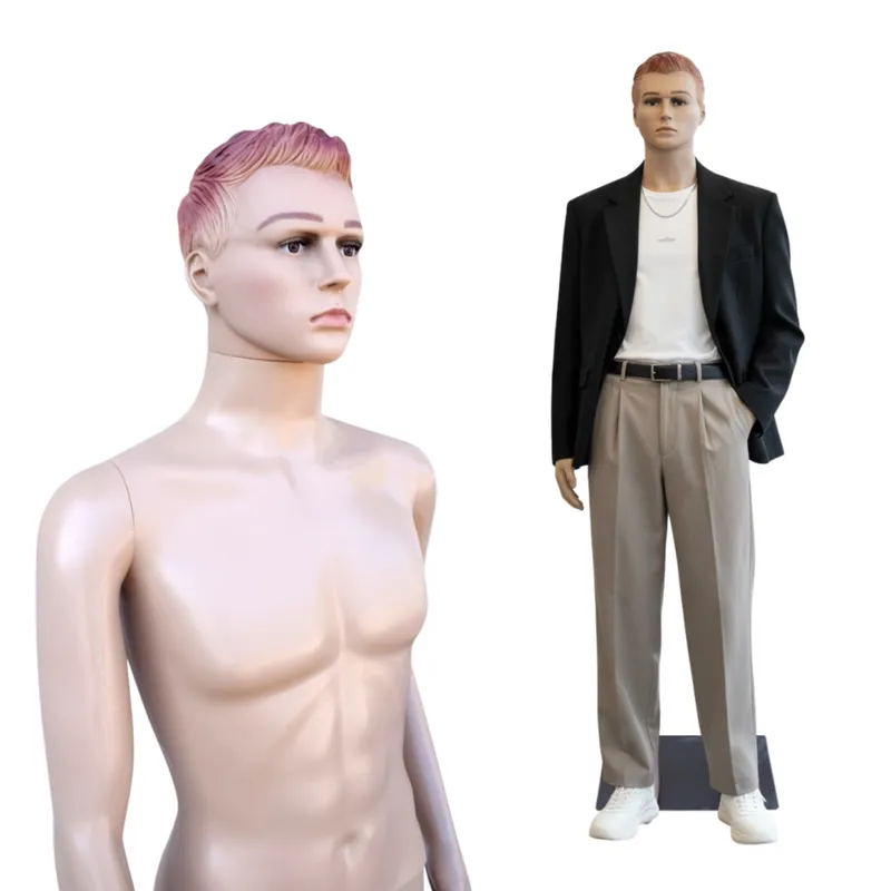 Manekin Męski Pełnopostaciowy 185 cm 5 Części Naturalny SELLTEO Carrara