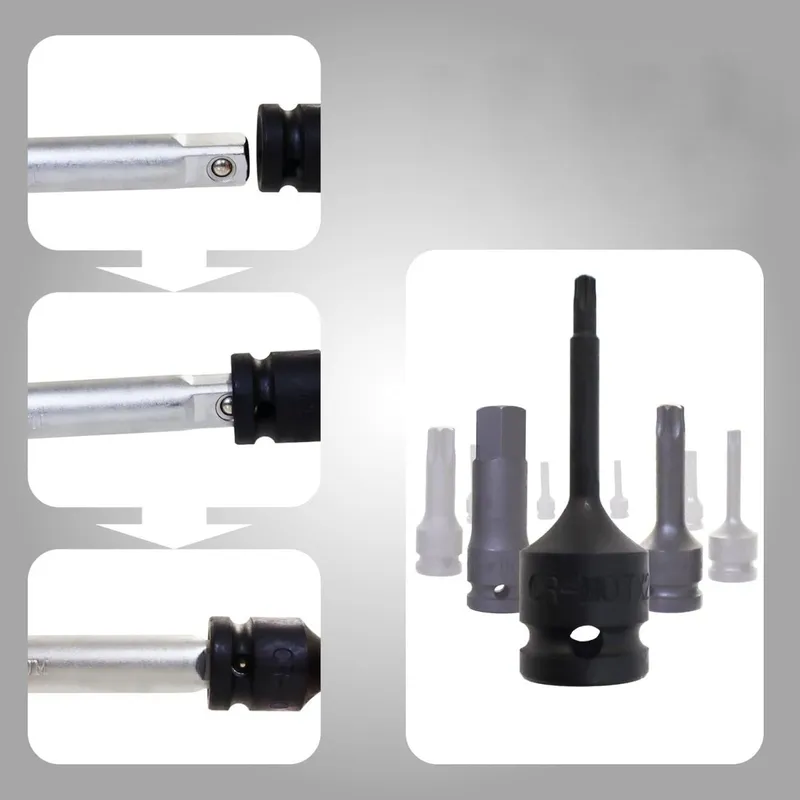 Nasadki Udarowe 26 szt Torx Spline Sześciokąt W Walizce SELLTEO Well