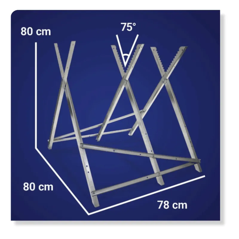 Kozioł Składany Do Cięcia Drewna Ocynkowany 80 cm 150 kg GARDIVA Fjell