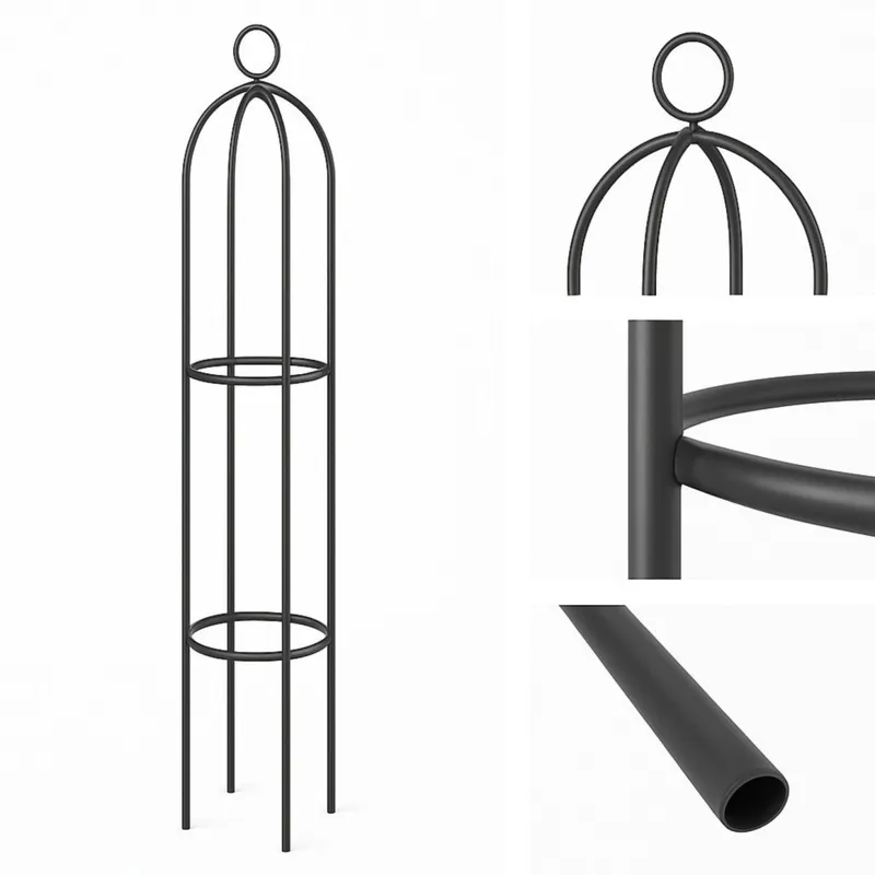 Pergola Ogrodowa Metalowa Na Róże GARDIVA Erlan 150 cm - Czarna