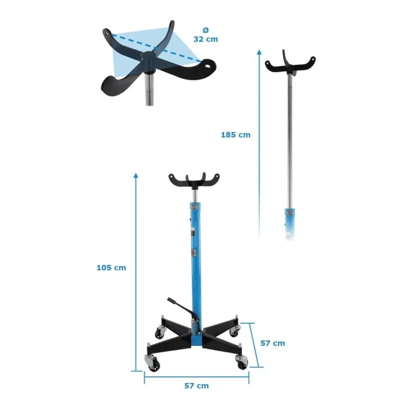 Podnośnik Silnika Skrzyni Biegów Hydrauliczny 500 kg SELLTEO Risol