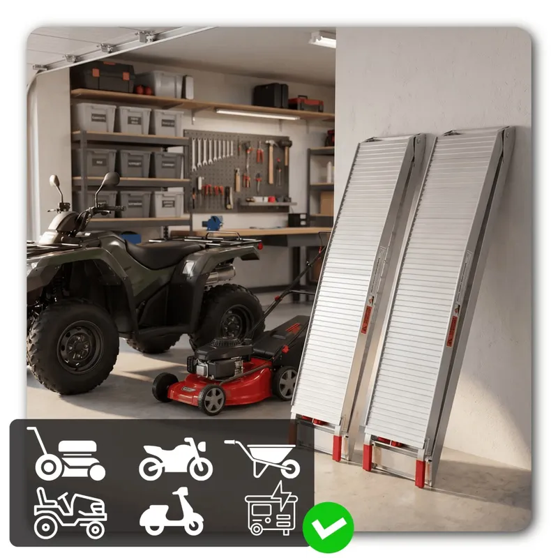 Rampa Aluminiowa Składana Antypoślizgowa 340 kg 205 cm SELLTEO Prato