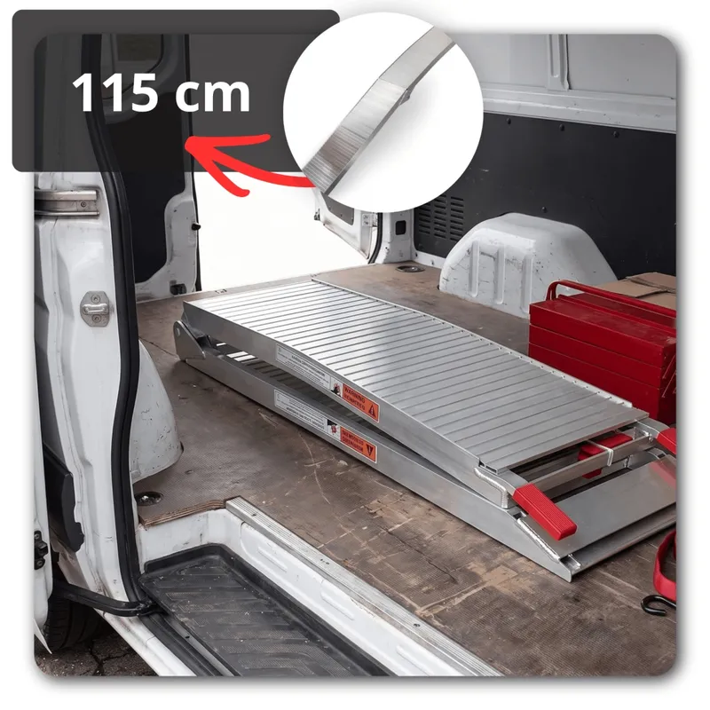 Rampy Najazdowe Aluminiowe Składane 205 cm 680 kg 2 szt SELLTEO Pistoia