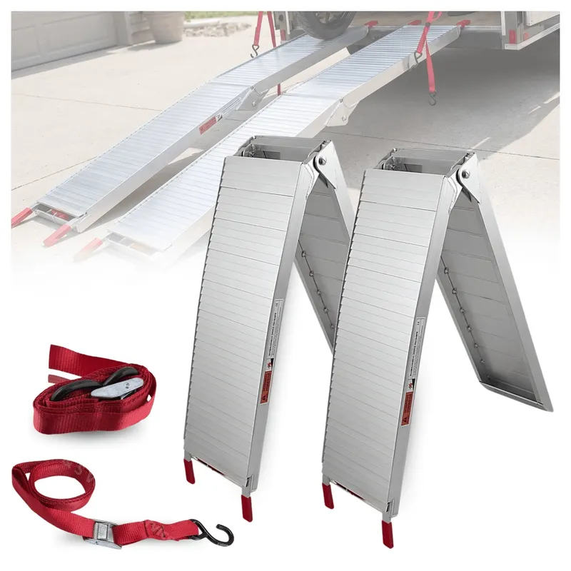 Rampy Najazdowe Aluminiowe Składane 205 cm 680 kg 2 szt SELLTEO Pistoia