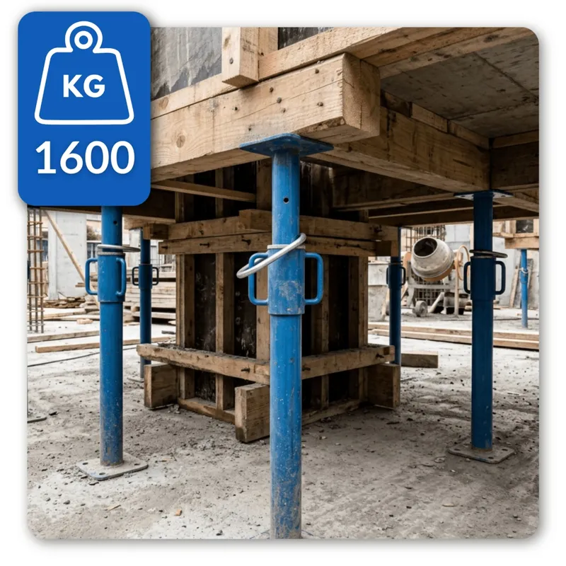 Stemple Budowlane Regulowane Teleskopowe Stalowe SELLTEO Oporto 100-180 cm