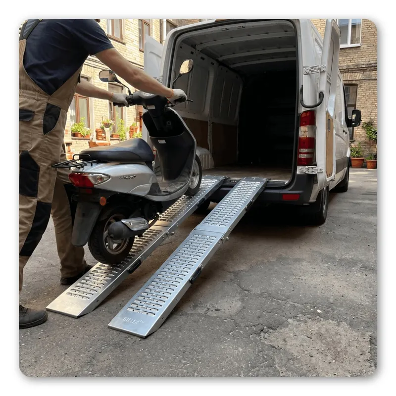 Rampy Stalowe Składane Najazdowe 180 cm 400 kg SELLTEO Pistoia 2 szt
