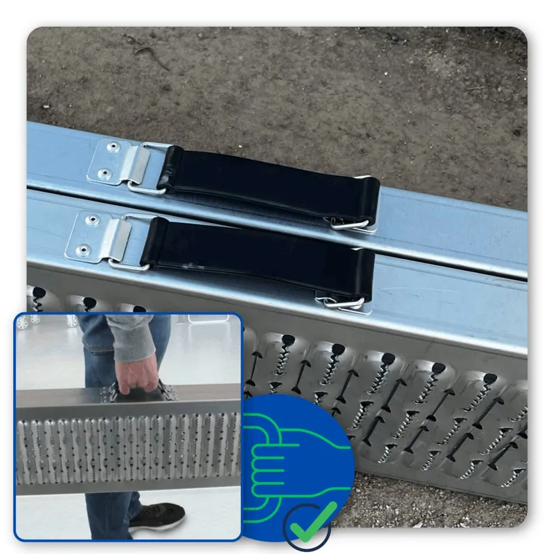 Rampy Stalowe Składane Najazdowe 180 cm 400 kg SELLTEO Pistoia 2 szt